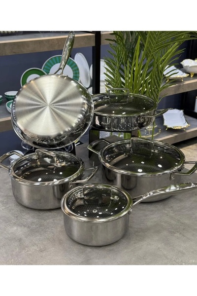 AROW Çırağan Thermo Stell 3 Katmanlı Çelik Tencere Seti