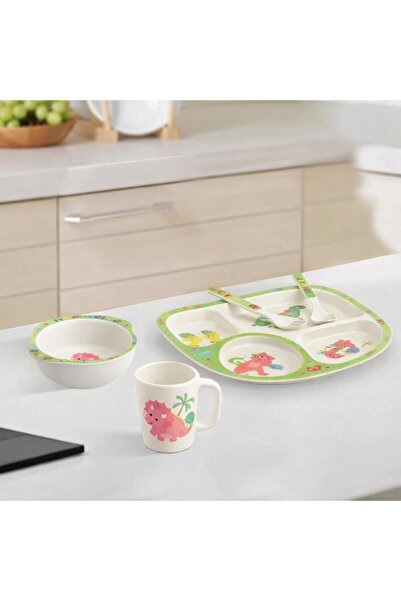 OEM Children's Tableware 5/set, Bamboo Fiber, Different Models