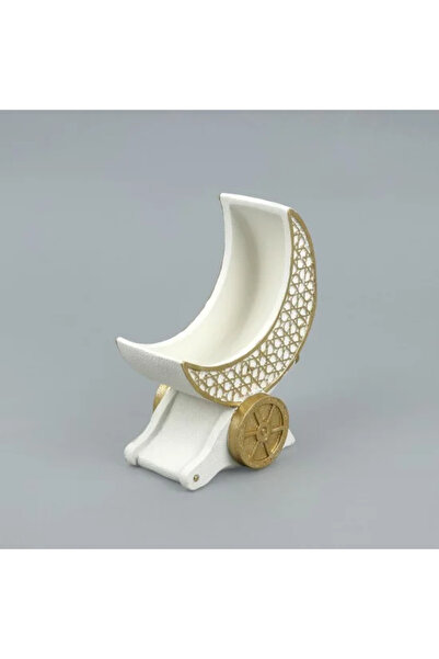 Generic Ramadan serving dish in the shape of a crescent moon