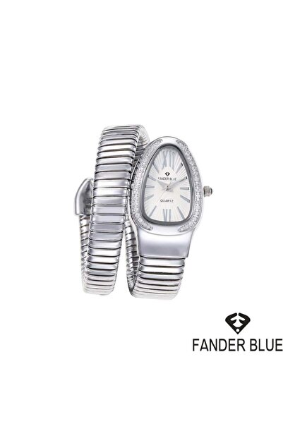 FANDER BLUE Luxury women's snake-shaped stainless steel watch by VanderBlue w...