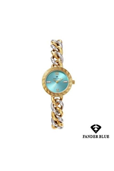 FANDER BLUE ساعة فيندربلو النسائية المصنوعة من الفولاذ مع مينا أزرق