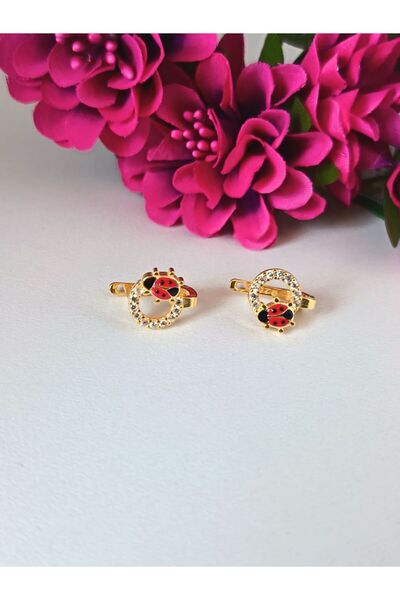 IAMIRA Cercei argint fetițe buburuza rosie