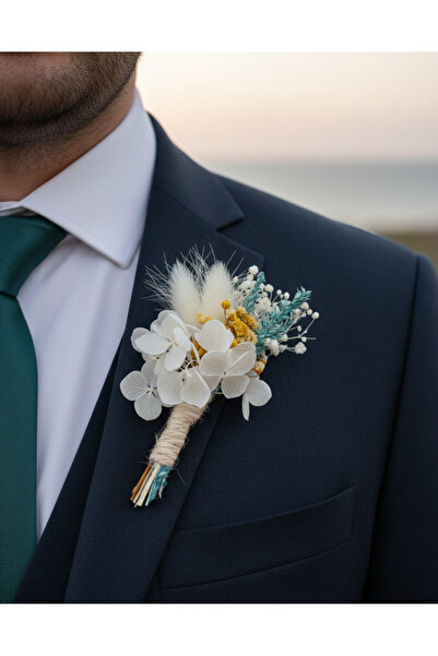 Soilhandmade Orkideli Damat Yaka Çiçeği