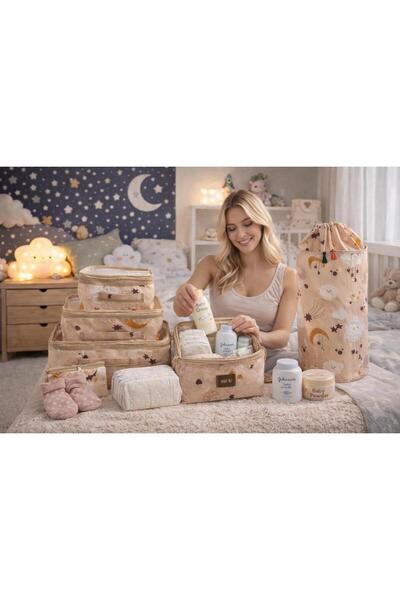 MorPort منظم حقائب السفر مكون من 6 قطع، سلة غسيل للأطفال، سلة ألعاب، حقيبة لل...