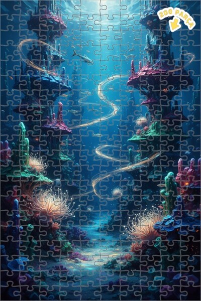 Teona Ahşap لغز خشبي بتصميم منظر طبيعي تحت الماء لملكة حورية البحر السحرية، 2...