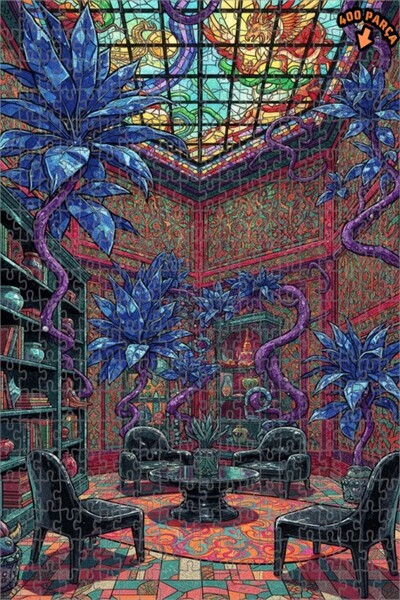 Teona Ahşap لغز خشبي رائع بإطار مزدوج الطبقات من فن الموزاييك المكتبي 400 قطع...