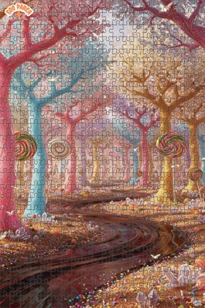 Teona Ahşap لغز خشبي بمظهر لوحة زيتية لغابات السكر والأشجار السحرية 500 قطعة ...