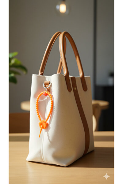 Şirin Помаранчевий силіконовий підвіс для сумки у формі квітки - гнучкий і су...