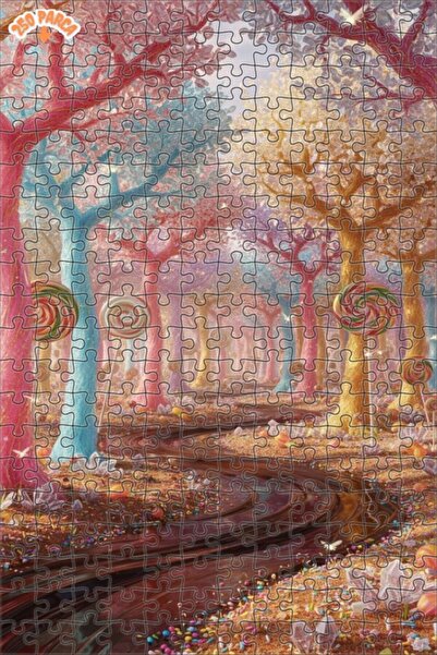 Teona Ahşap لغز خشبي بمظهر لوحة زيتية لغابات السكر والأشجار السحرية 250 قطعة ...