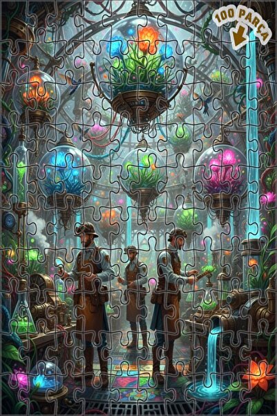 Teona Ahşap لغز خشبي بإطار مزدوج الطبقات غامض من مختبر ستيمبانك البيولوجي 100...