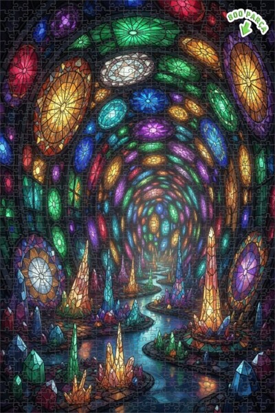 Teona Ahşap لغز خشبي بمظهر الألوان الكريستالية 800 قطعة 70×50