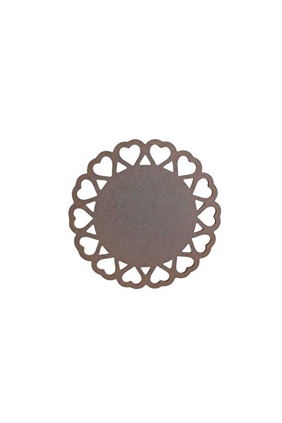 st koleksiyon hobi antika طبق دائري من MDF مع تفاصيل على شكل قلب على الحافة، ...