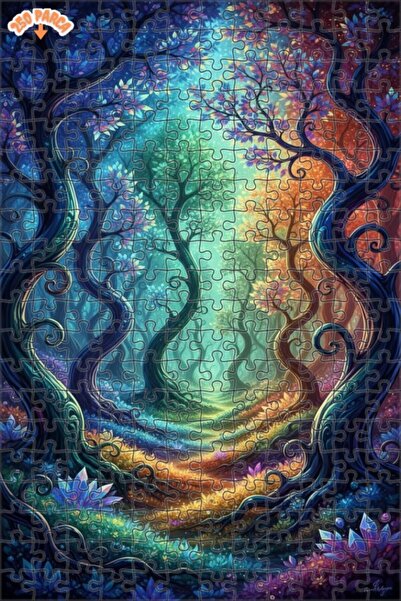 Teona Ahşap لغز خشبي مؤطر بطبقتين من ماسالسي أورمان دريم 250 قطعة 30x30