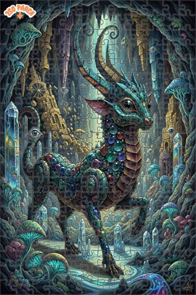 Teona Ahşap لغز خشبي مؤطر بطبقتين من فن التنين الكريستالي القديم 250 قطعة 30x30