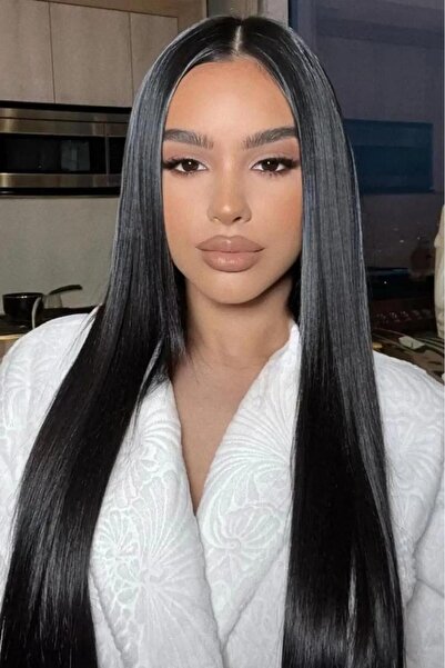 EBMER Heat Resistant Fiber Synthetic Black Semi-Permanent Snap Hair 60cm