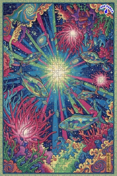 Teona Ahşap لغز خشبي مؤطر بطبقتين بمظهر لوحة زيتية يشبه حلم المحيط الغامض، 60...