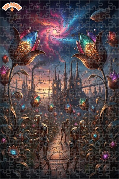 Teona Ahşap لغز خشبي بإطار مزدوج الطبقات من ستيمبانك ميكانيك جاردن 250 قطعة 3...