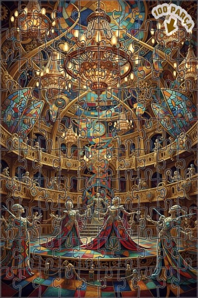 Teona Ahşap لغز خشبي مؤطر بطبقتين بمظهر لوحة زيتية لفنون المسرح السحرية 100 ق...