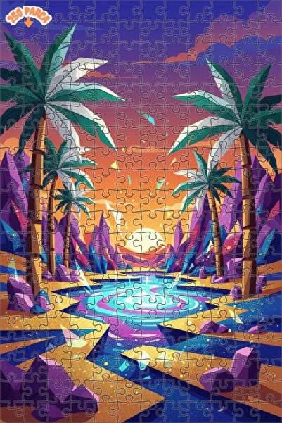 Teona Ahşap لغز فني هندسي من كريستال شيل بريزيت 250 قطعة 30x30