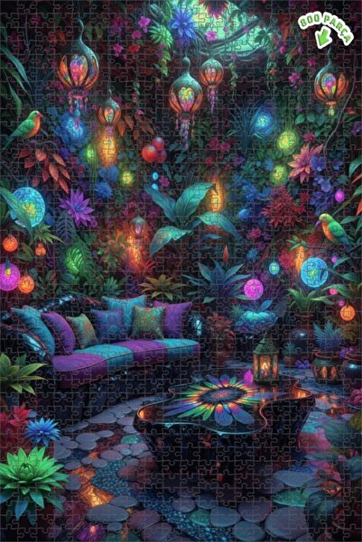 Teona Ahşap لغز خشبي مؤطر بطبقتين من ماجيكال فورست إركل 800 قطعة 70x50