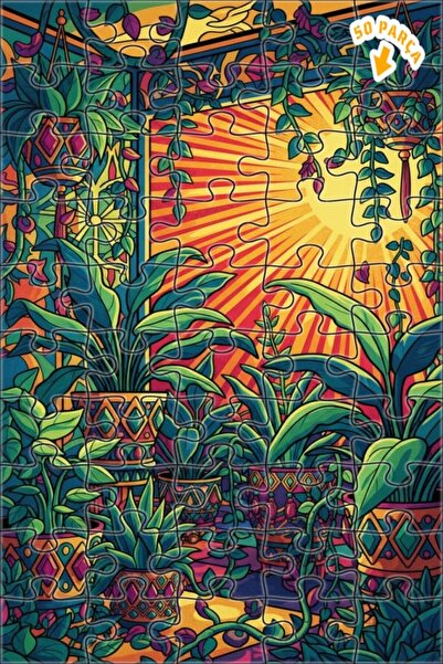 Teona Ahşap لغز خشبي ملون بإطار ذو طابقين بمظهر لوحة زيتية من متجر الحديقة 50...