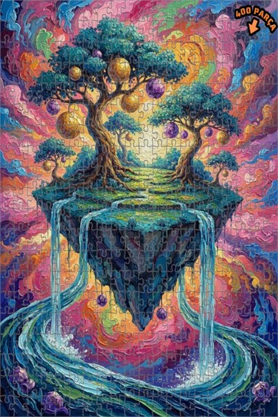 Teona Ahşap ألغاز خشبية مؤطرة بطبقتين بمظهر لوحة زيتية بتصميم أشجار وشلالات س...