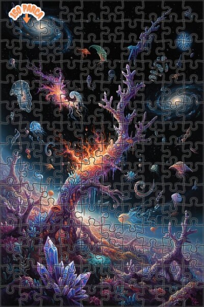 Teona Ahşap لغز خشبي رائع بإطار مزدوج الطبقات من جالاكسي سي 150 قطعة 20x30