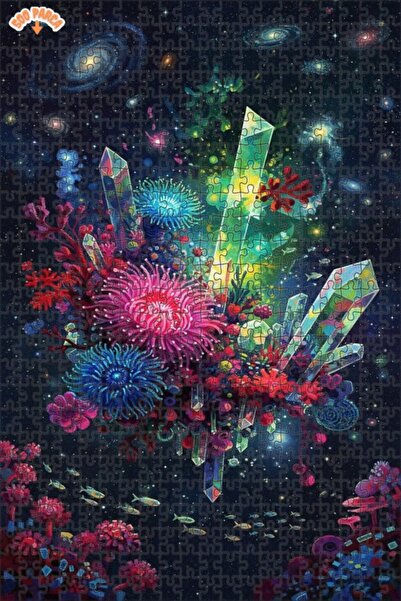 Teona Ahşap لغز فني من الكريستال المرجاني الفضائي 500 قطعة 50x30