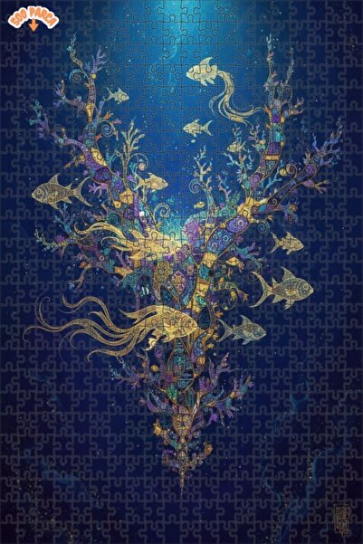 Teona Ahşap لغز خشبي بإطار مزدوج الطبقات بمظهر لوحة زيتية لاستكشاف تحت الماء ...