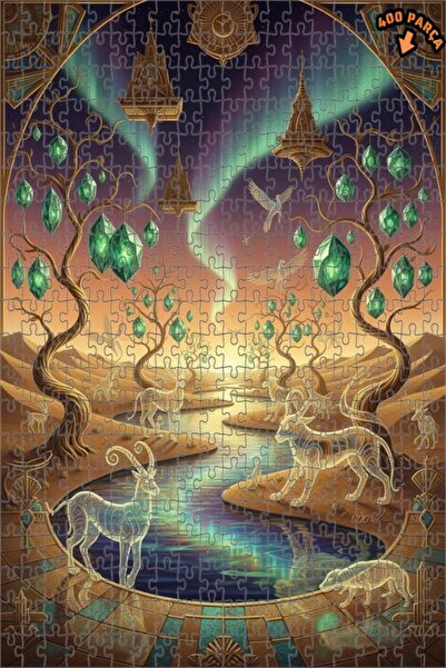 Teona Ahşap ألغاز خشبية مغلفة بإطار مزدوج من ماجيكال سافاير تريز 400 قطعة 35x35