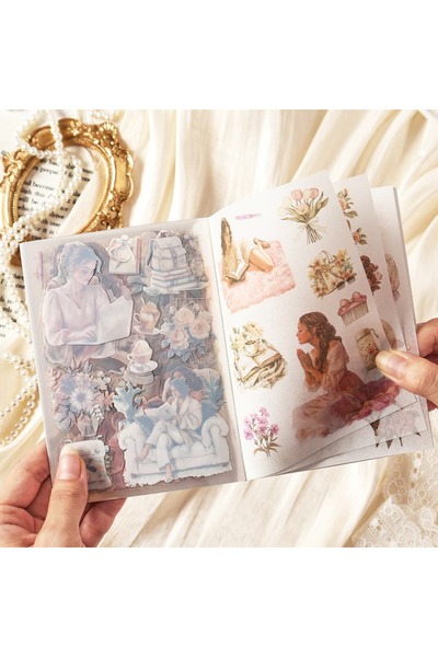 İthal U1-20 Pages Girl and Flower Sticker Book