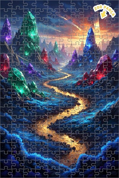 Teona Ahşap لغز خشبي بإطار مزدوج الطبقات بمظهر لوحة زيتية من كريستال فالي، 20...