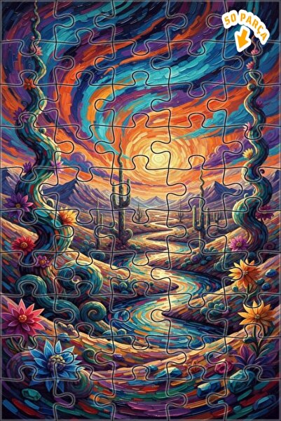 Teona Ahşap لغز خشبي بمظهر لوحة زيتية يشبه ريح الصحراء كما هو موضح في الصورة،...