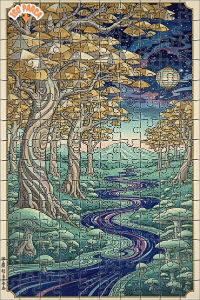 Teona Ahşap لغز خشبي رائع بإطار مزدوج الطبقات من فانتاستيك أورانج فورست، 150 ...