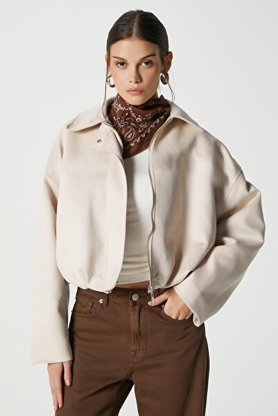 ESLENTA Oversize Women's Bomber Suede Leather Jacket