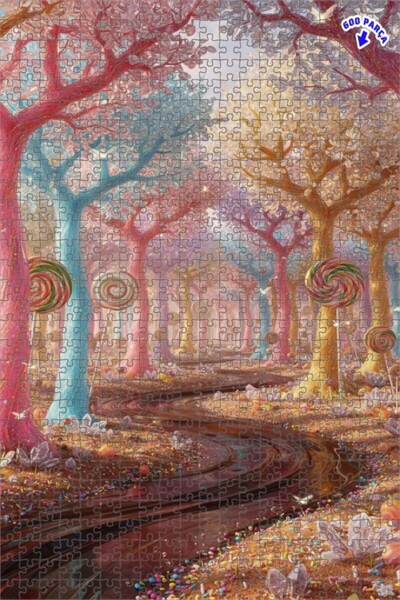 Teona Ahşap لغز خشبي بمظهر لوحة زيتية لغابات السكر والأشجار السحرية 600 قطعة ...