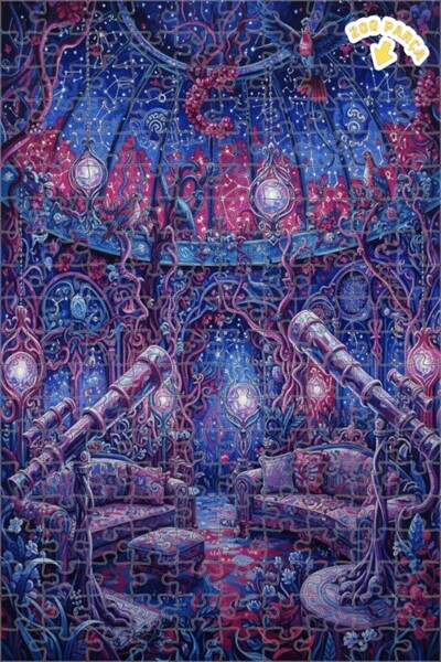 Teona Ahşap لغز خشبي بمظهر لوحة زيتية لغرفة مراقبة علم الفلك الرائعة 200 قطعة...