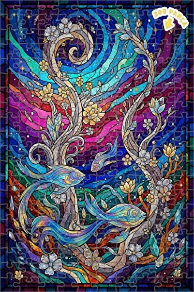 Teona Ahşap لغز خشبي مؤطر بطبقتين من ماجيك أكواريوم آرت 200 قطعة 25x35