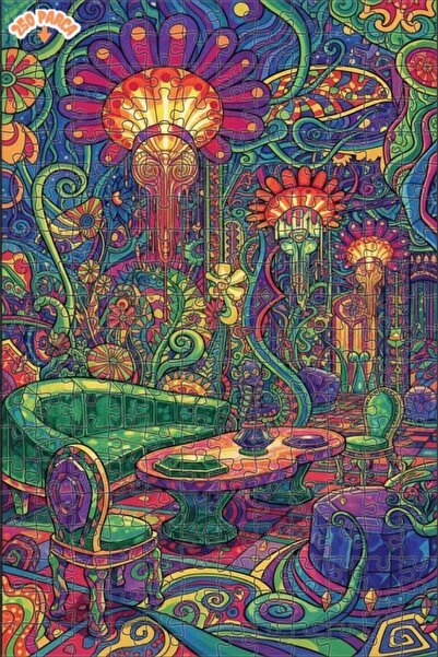 Teona Ahşap فن منطقة الحياة السحرية بمظهر الألوان المائية 250 قطعة 30x30