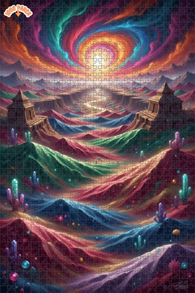 Teona Ahşap لغز خشبي مؤطر بطبقتين من ميستري جلاكسي فايس، 1000 قطعة، 70×50