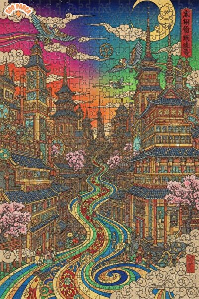 Teona Ahşap لغز خشبي مؤطر بطبقتين لمدينة الشرق الغامضة 500 قطعة 50×30