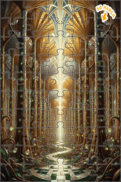 Teona Ahşap لغز خشبي بإطار مزدوج الطبقات من جولد فورست ماجيك 50 قطعة 15x25