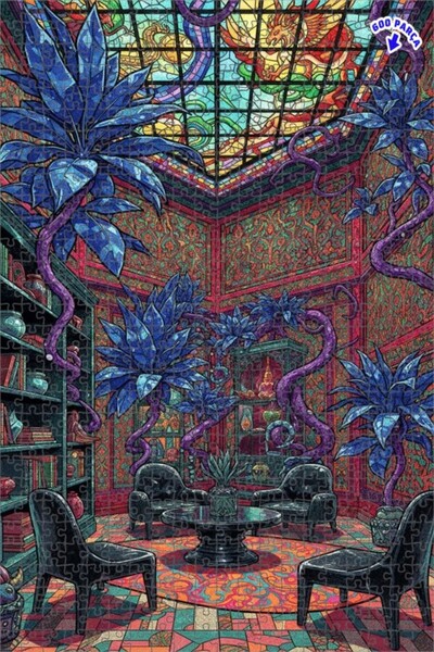 Teona Ahşap لغز خشبي رائع بإطار مزدوج الطبقات من فن الموزاييك المكتبي 600 قطع...