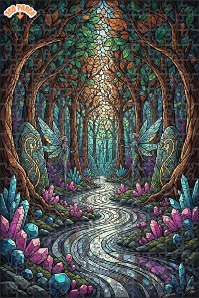 Teona Ahşap لغز خشبي مؤطر بطبقتين يصور الحياة البرية في الغابة السحرية 250 قط...