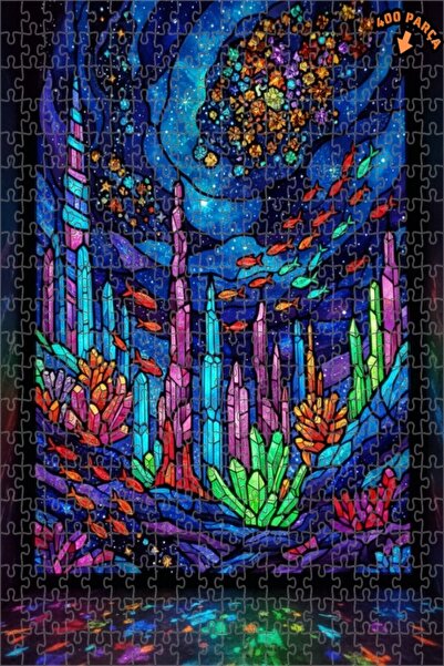 Teona Ahşap لغز خشبي بإطار مزدوج الطبقات على شكل شلالات تحت البحر من الكريستا...