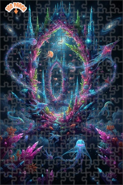 Teona Ahşap ألغاز خشبية بإطار مزدوج الطبقات من كريستال نايت سي آي ديز آمبيريز...