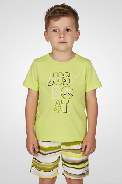 Nike Toddlers Boy 2 Pieces Brand Logo Short Sleeve T-Shirt And Shorts, Multic...