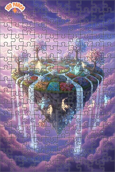 Teona Ahşap Flying Garden Fairy Dance Oil Painting Look Double-Decker Framed ...