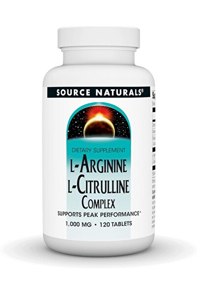source naturals Arginine Arjinin Citrulline Sitrulin Nitric Oxide Complex 120...