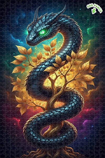 Teona Ahşap لوحة فنية حديثة بمظهر زيت الديكوباج على شكل شجرة التنين، لغز خشبي...